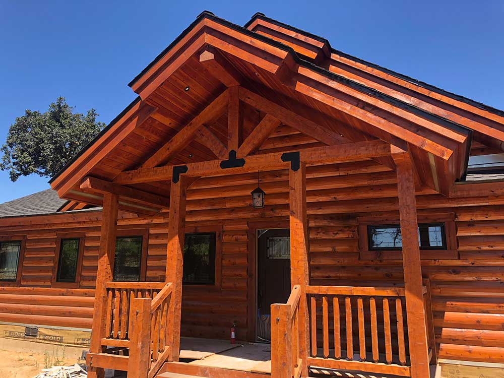 redwood valley log home construction