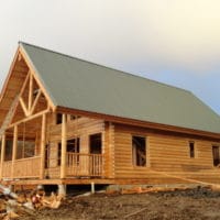 Constructing log cabin home
