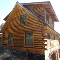 scaled log home