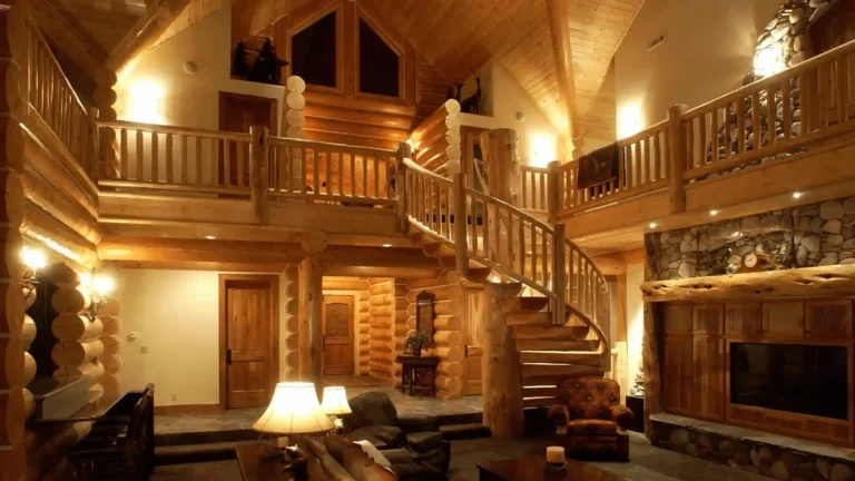 Interior of Log Home Luxury Escape 11zon