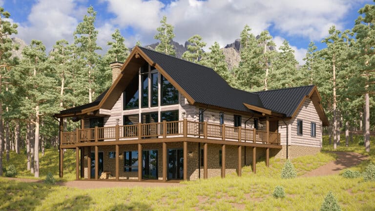 beautiful log home