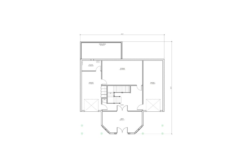 Log home floor plan blueprint