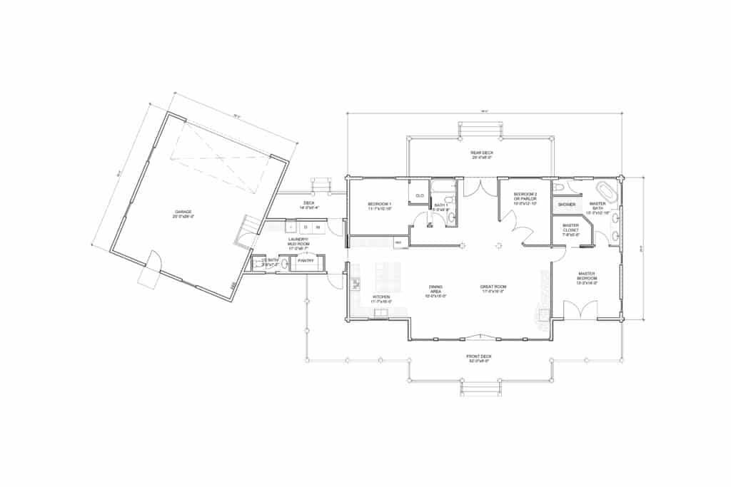 Log home blueprint design