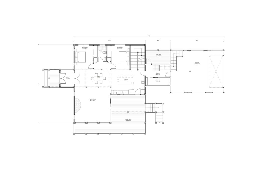 Log home blueprint design