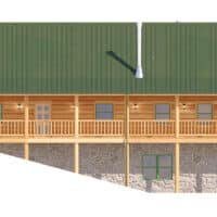 Log home floor plan