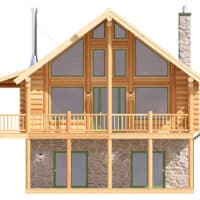 Log home floor plan