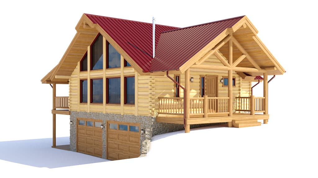 Log home floor plan