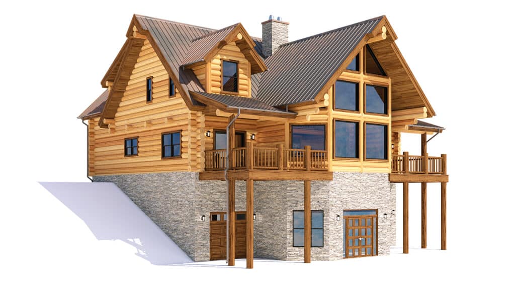 Log home floor plan