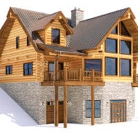 Log home floor plan