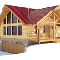 Log home floor plan