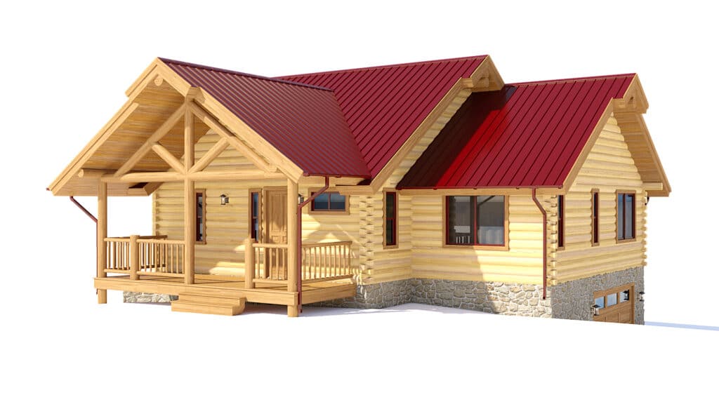 Log home floor plan