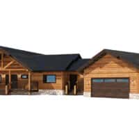 Log home floor plan design