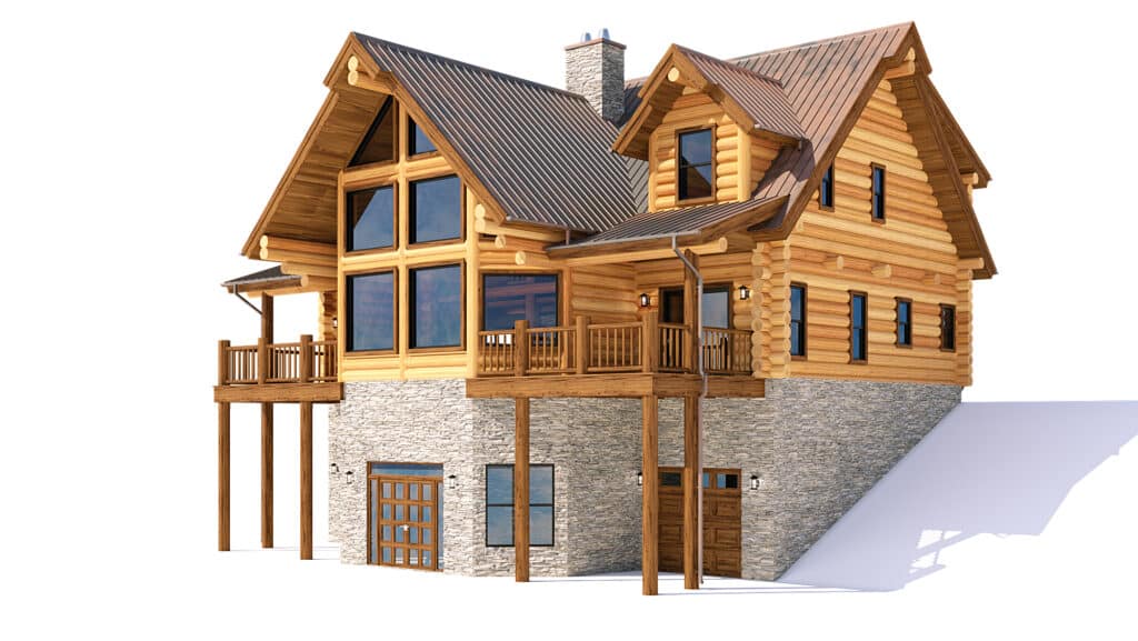 Log home floor plan