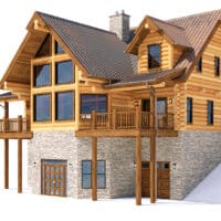 Log home floor plan