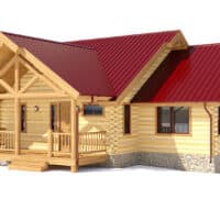 Log home floor plan