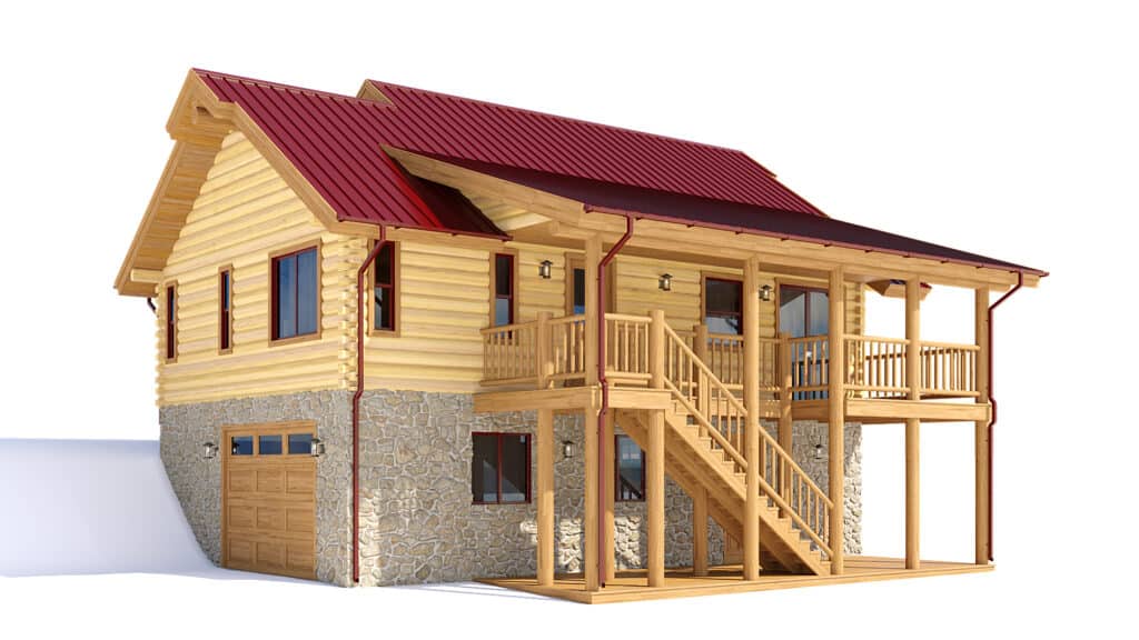 Log home floor plan