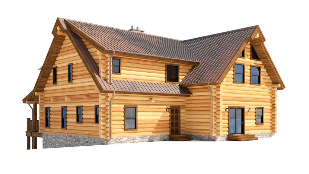 Log home floor plan