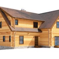 Log home floor plan