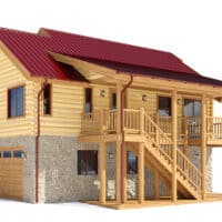 Log home floor plan