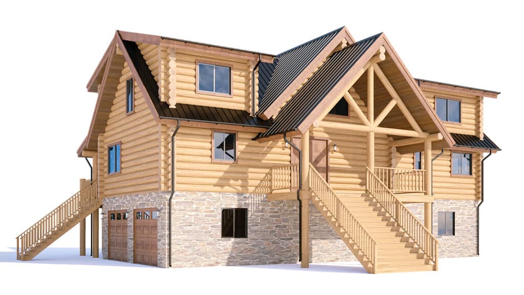 Log home shed design