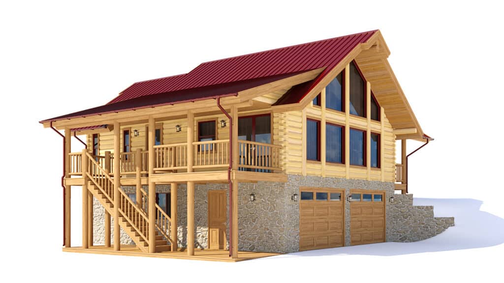 Log home floor plan