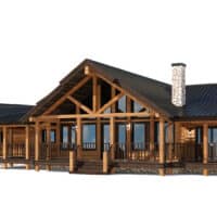 Log home floor plan design