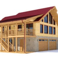 Log home floor plan