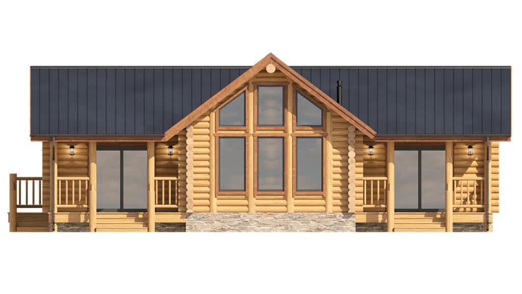 Modern Log Home floor plan