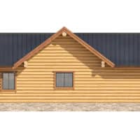 Modern Log Home floor plan