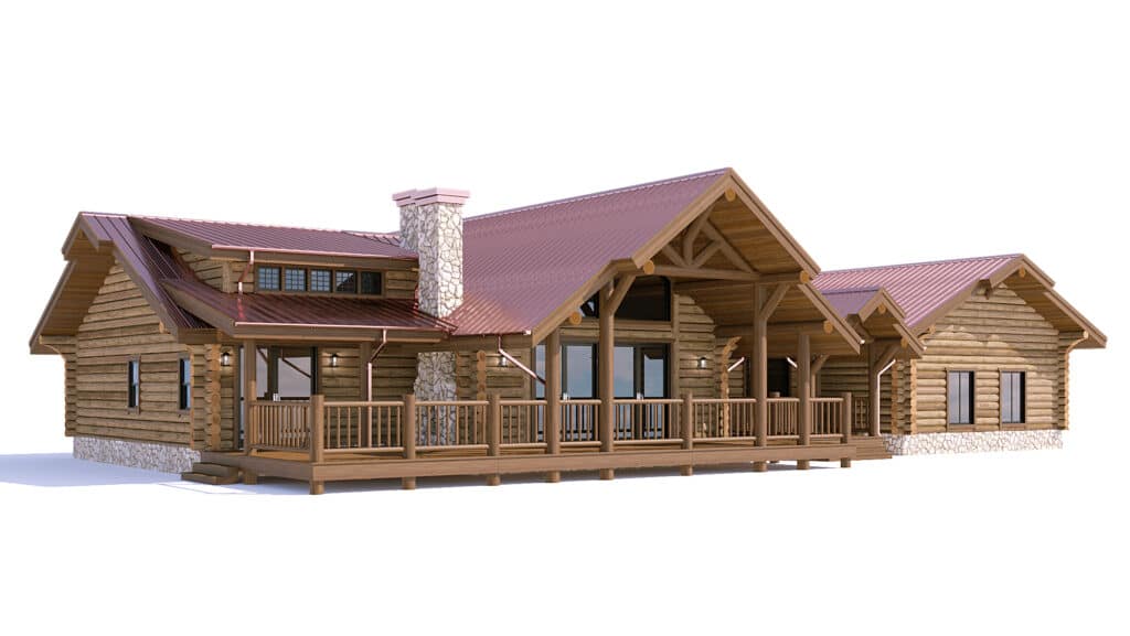 Log Home floor plan