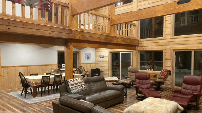 luxury log home decor