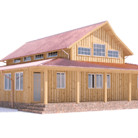 log and timber floorplan