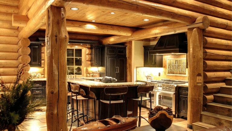 Luxury log cabin kitchens are the focal point of any custom log home.
