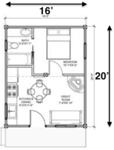 328 sf 16x20