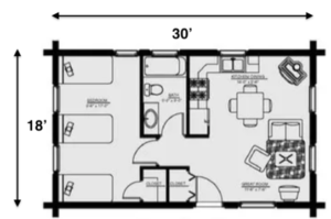 540 sf 18x30