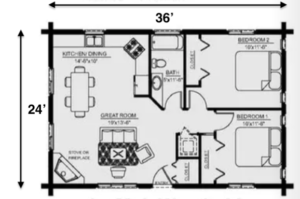 864 sf 24x36