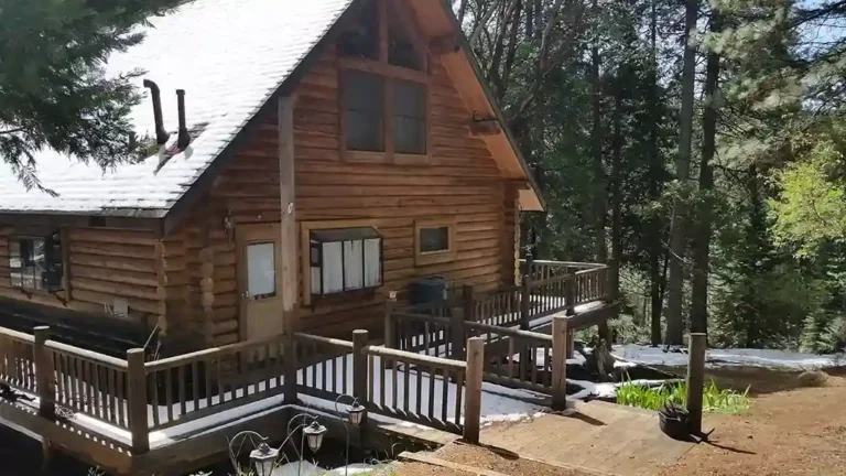 log deck railing