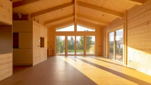 modern timber frame home