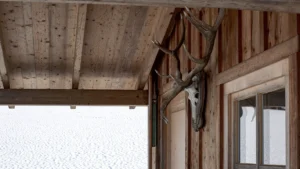 rustic timber frame porch