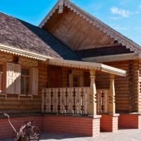 log home mansion