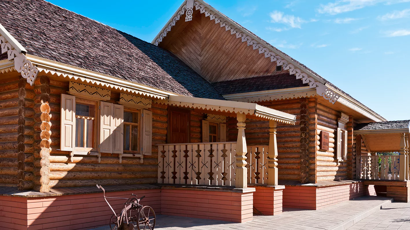 log home mansion