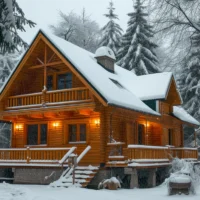 luxurious log cabin