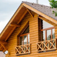 wooden plank houses